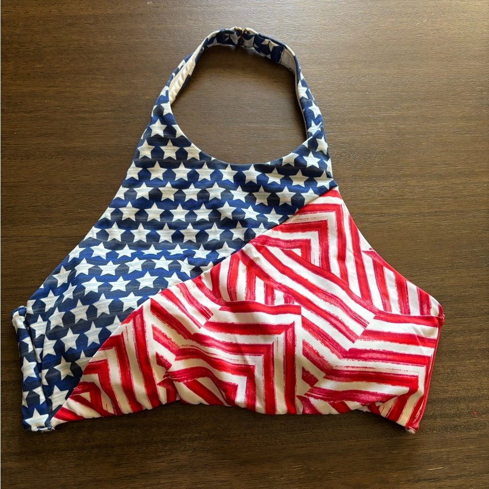 Victoria's Secret Blue and Red Bikini Top